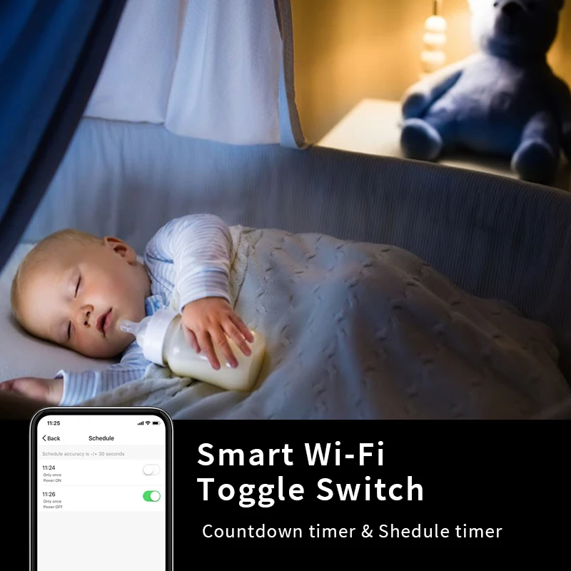 Smart Home Light Switch Wifi Tuya Smart Life Control Wireless Remote Wall Switch  110v Toggle Switch