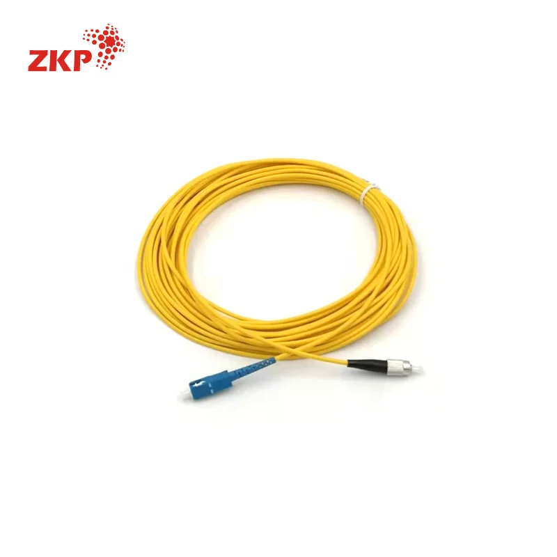 
China ZKP Single Mode Sc FC Optic Fiber Patch Cord 
