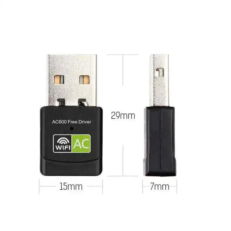 Бесплатный драйвер 600 Мбит/с USB WiFi Dongle AC600 двухдиапазонный 2 4 ГГц и 5 8 беспроводной адаптер