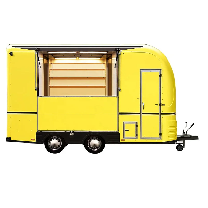 Bus Mobile Tornado Potato Food Cart Vintage Hot Cold Food Truck Mobile Kitchen Moto and Camper for Sale