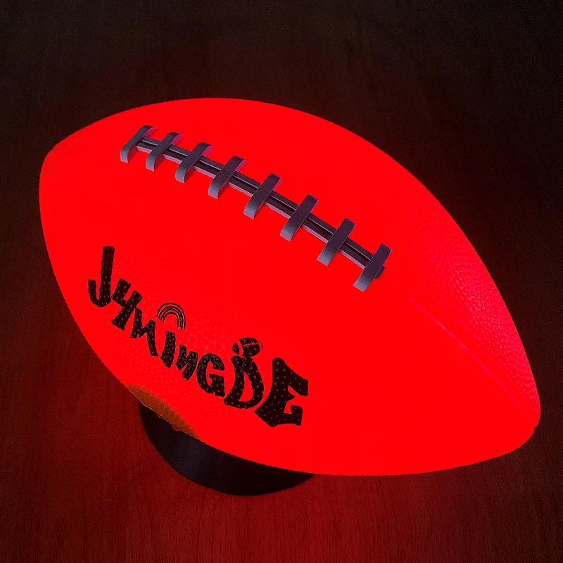 Custom logo print decoration glow in the dark rubber american football