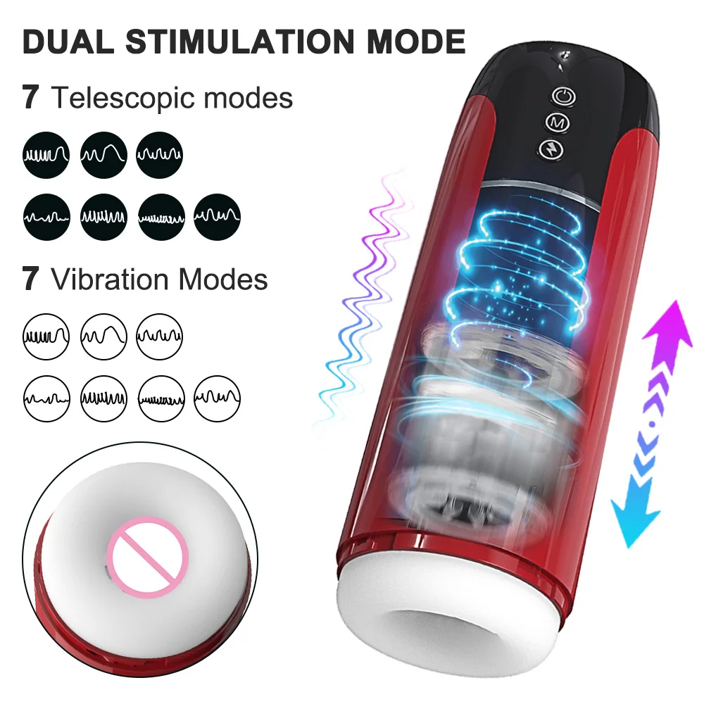 Electric Realistic Pussy Automatic Deep Sucking Male Masturbator Cup Penis Sucking Vibrator Massager Male Masturbator Machine