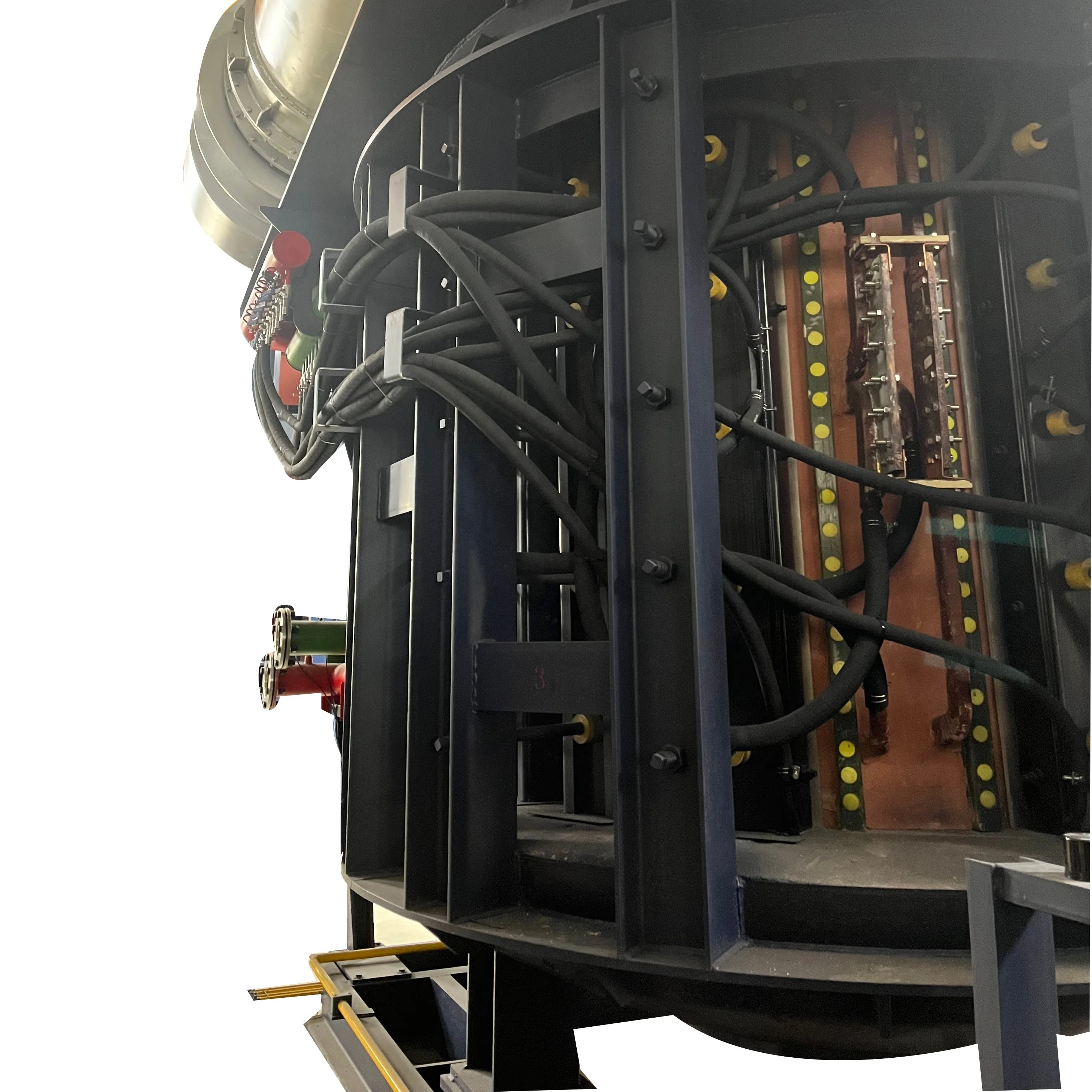 400KG 0.4T KGPS medium frequency induction hydraulic steel shell industrial furnace for metal melting iron copper aluminum steel