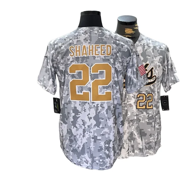 Custom Arctic Camo Button Up Baseball Jersey 2024 All Stitched American Football Jerseys #12 Olave  #7 Hill #32 Mathieu  Carr