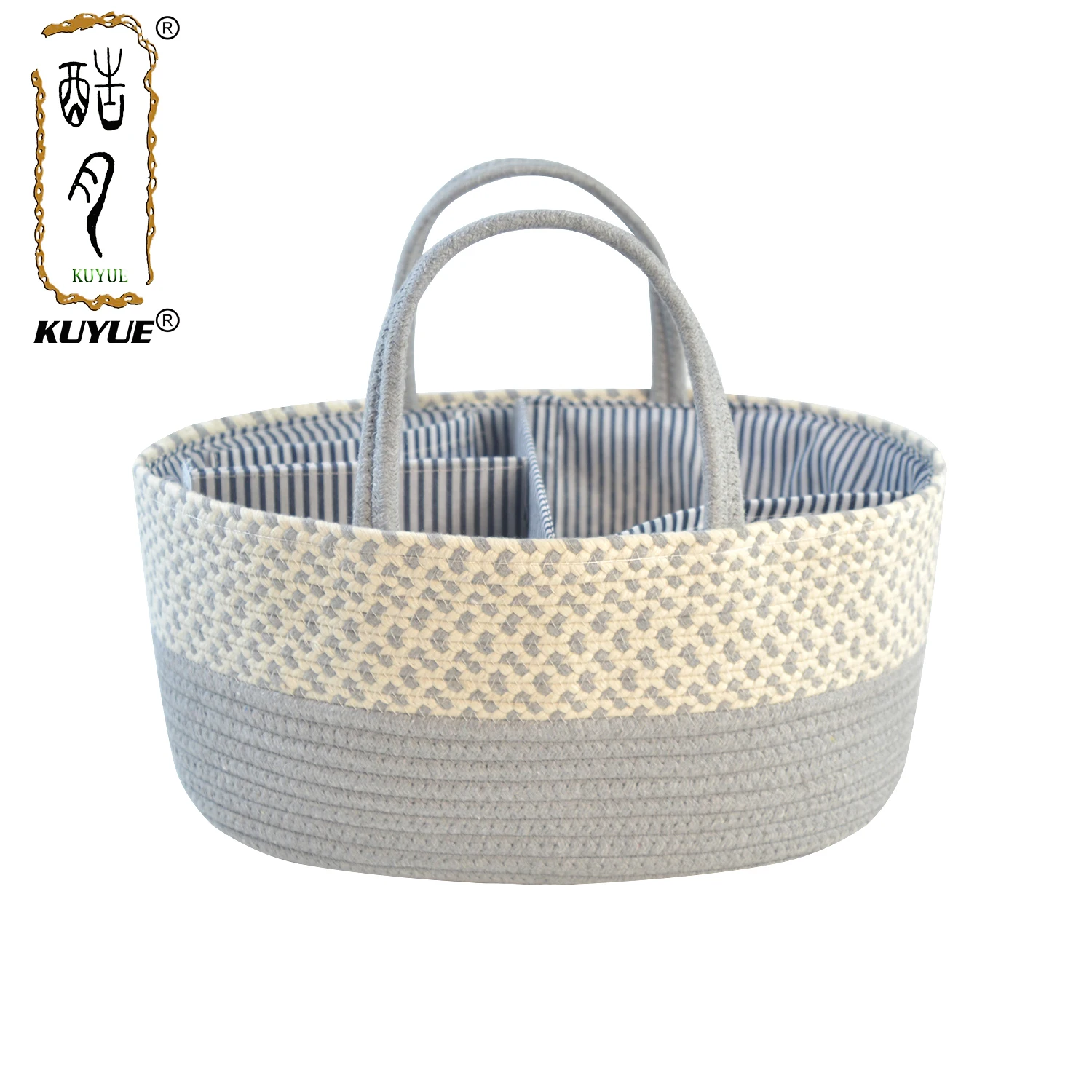 KUYUE Baby Rope Diaper Caddy - Nursery Storage Bin and Car Organizer Storage Boxes & Bins Foldable Opp Bag Clothing Organizer