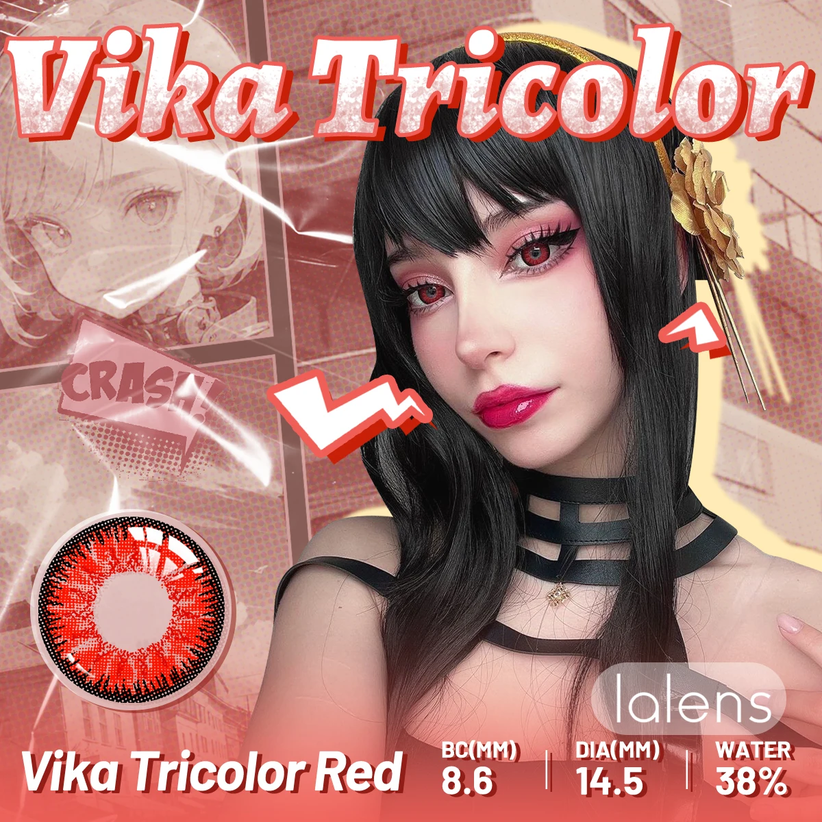 Lalens New Style Color Contact Lenses for Myopia Original Color Eye Colorful Crazy Lenses Wholesale Complete Kit