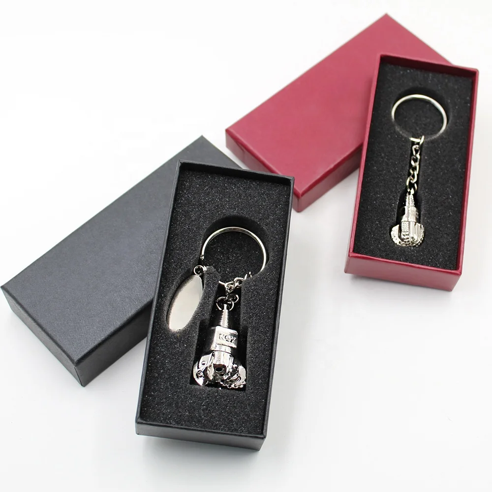 OEM ODM Wholesale Custom PCD 3d Oilfield Drill Bit Keyring Carabiner Gear Metal Crafts Creative Petroleum Drilling Bit Keychain