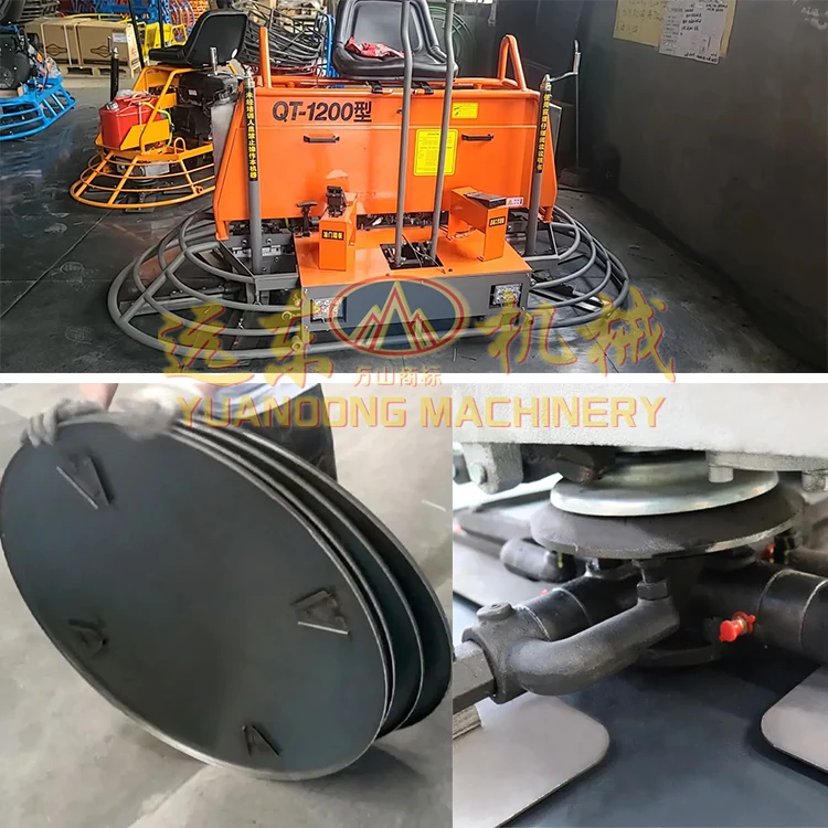 37HP EPA Engine Ride on Helicopter Double Cylinder Disk Road Cement Finishing Machine Gasoline Driving Concrete Power Trowel