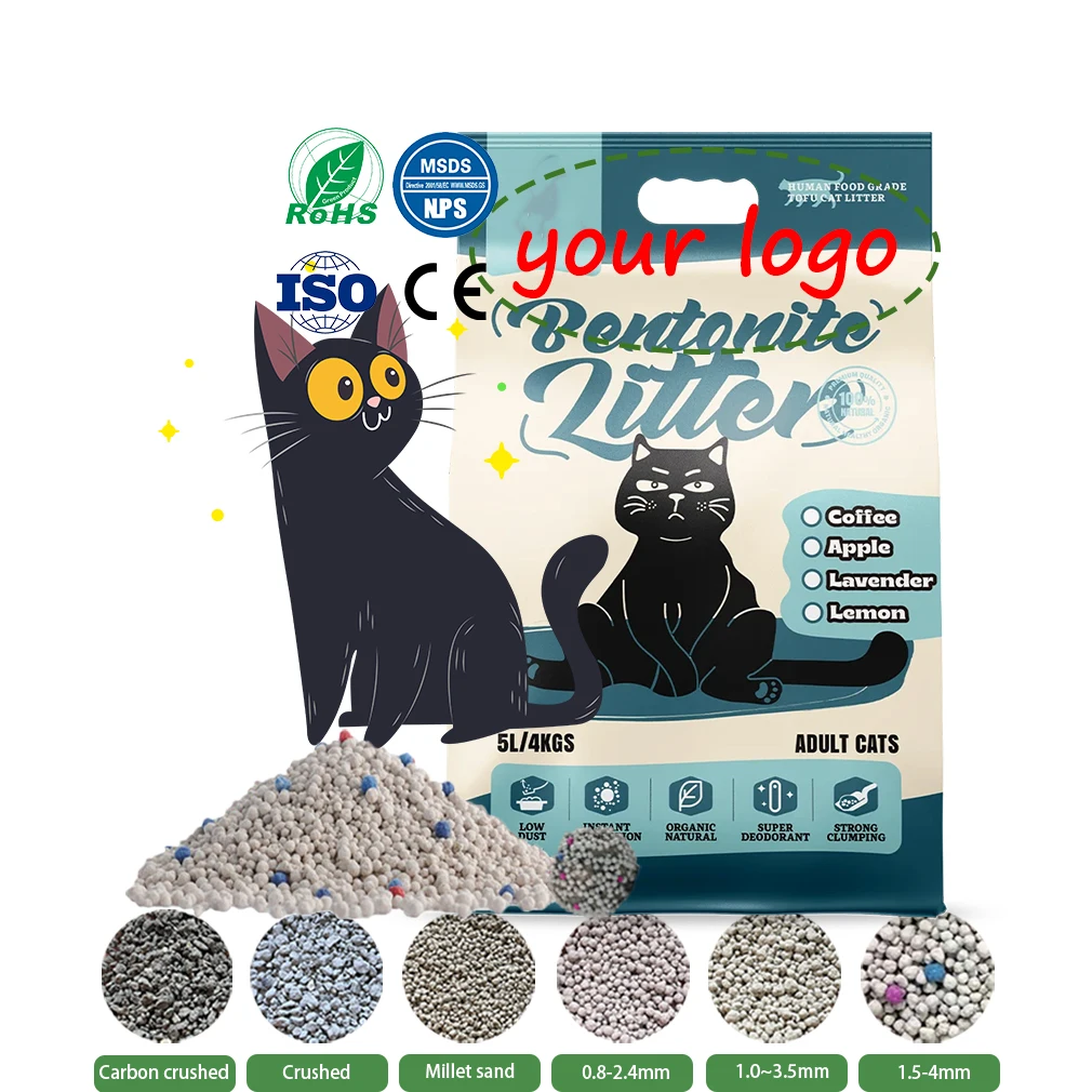 MBIBY OEM ODM Quick Absorbing Eco-Friendly Dust-Free Scented Ball Bentonite Cat Litter Superior Liquid Retention