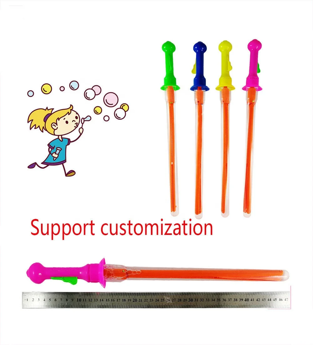 Wedding Sword Plastic Toy Water Soap Wand Stick V Heart Shape Bubbles-Stick Blowing Bubble Tube For Kids