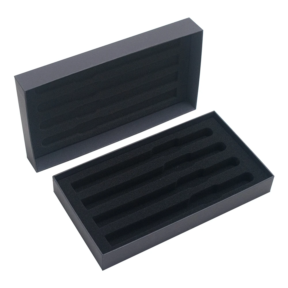 Customize high-quality gift box packaging with custom size, logo tray with sponge foam insert, and a reliable supplier