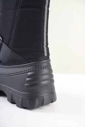 Outdoor 7.4V Heated Winter Boots Men Waterproof Ankle Height Snow Boots Genuine Leather Lining Fur Plush Insole Upper Position