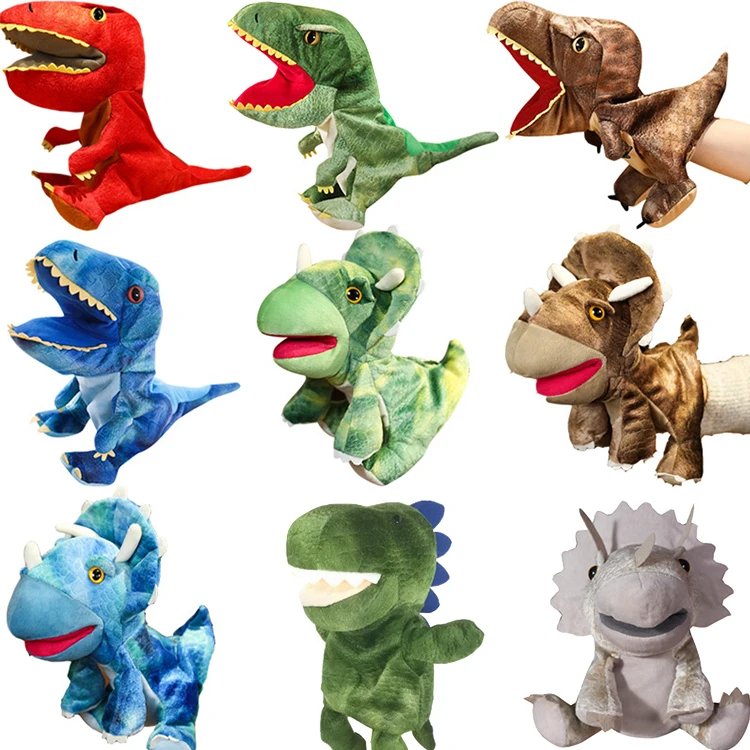 Dinosaur Plush Toy Triangle Dragon Fighter King Dragon Wing Dragon Early Education Abdominal Language Cloth Doll Finger Doll