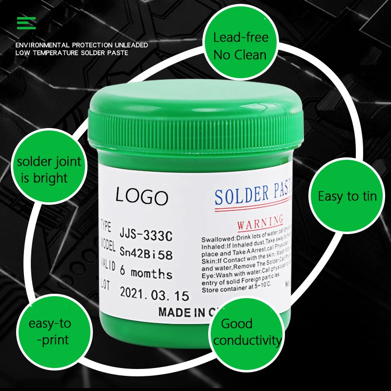 High Quality Solder Paste Lead-Free No Clean Low/High Temperature 100g 500g 1kg Welding Flux Soldering Paste For BGA/IC/SMT/SMD