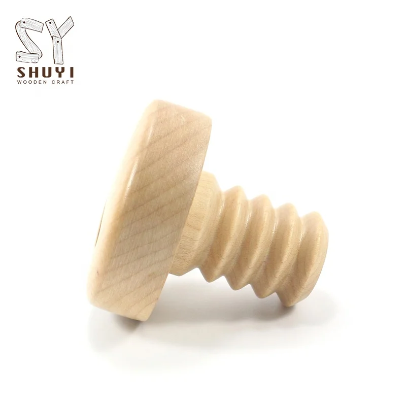 Wholesale Home Decoration  Linear Shape Wooden Screw Wall Mounted Coat Hooks For Wall