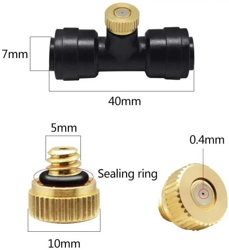 
9 M Water Pump Electric Misting Cooling System Outdoor Spray Fan Mist Water Spray Garden Greenhouse Mist Plants Roofline 