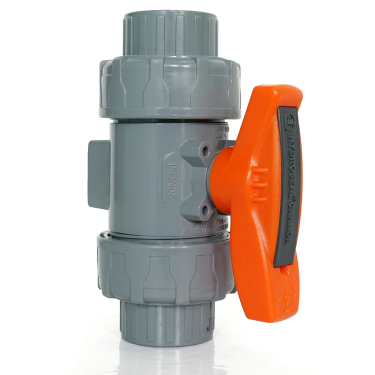 CPVC Manual Ball Valve DN15-100 Double Union Plastic Ball Valve For Water Dosing System Industrial Manual Ball Valve