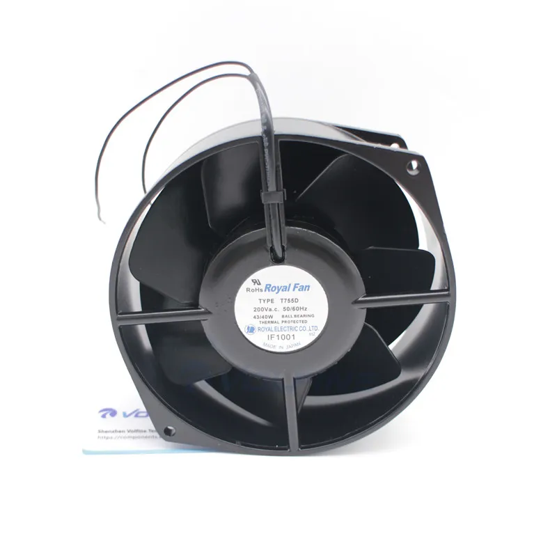Royal Fan original new 200VAC 150*55 round high temperature resistant fan T755D
