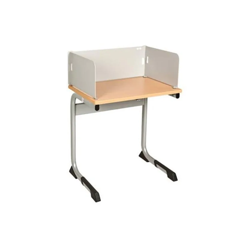 Modern School Furniture School Table Desk Classroom Student Desk With Plastic Desktop Privacy Panel Desk Divider