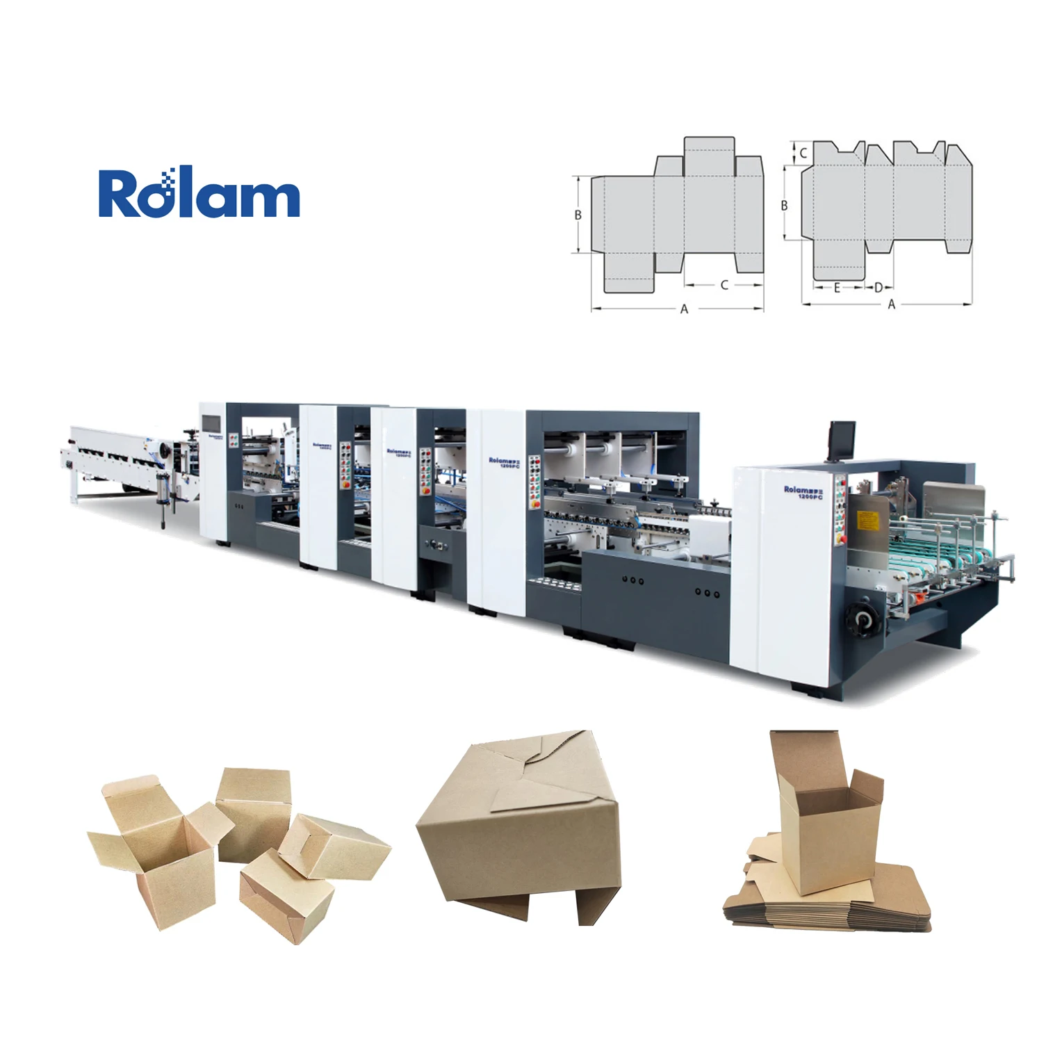 High Speed Corrugated Cardboard Paper Box Automatic Folding Gluing Machine 260m/min Crash Lock Bottom Carton Folder Gluer