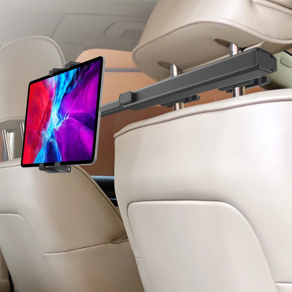 Aluminium Alloy Car Headrest Tablet Phone Stand Adjustable Backseat Tablet Mobile Phone Holder Car Mount