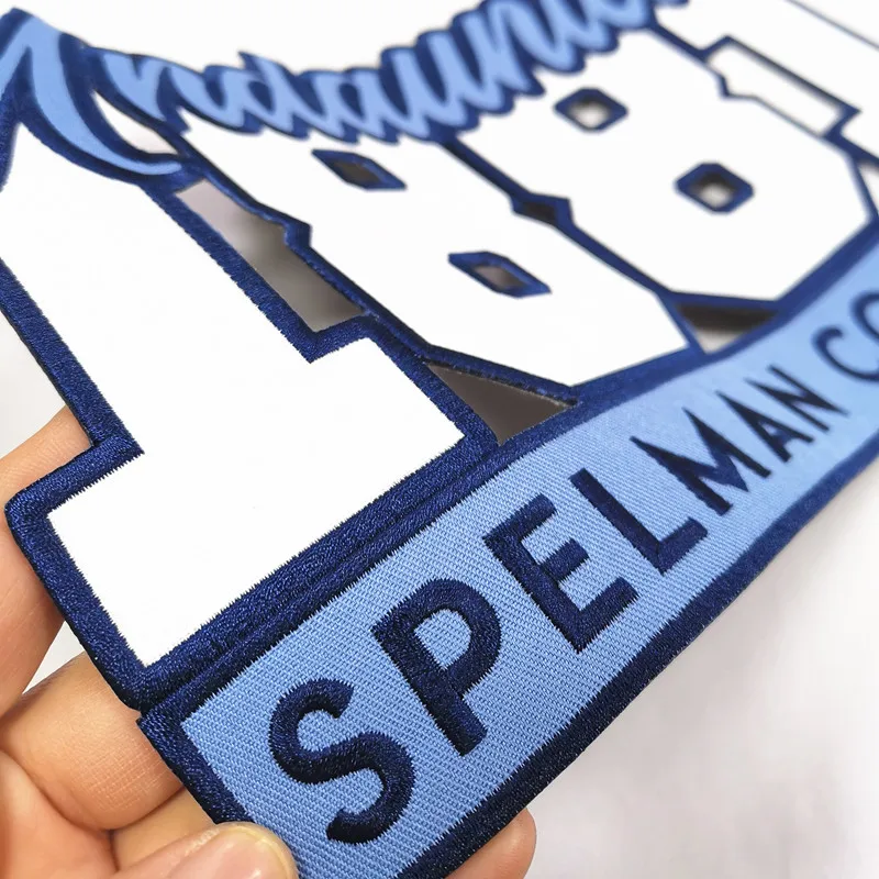 Custom Twill fabric embroidery iron on patch