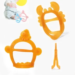 crochet beige bunny rattle wood crochet teether