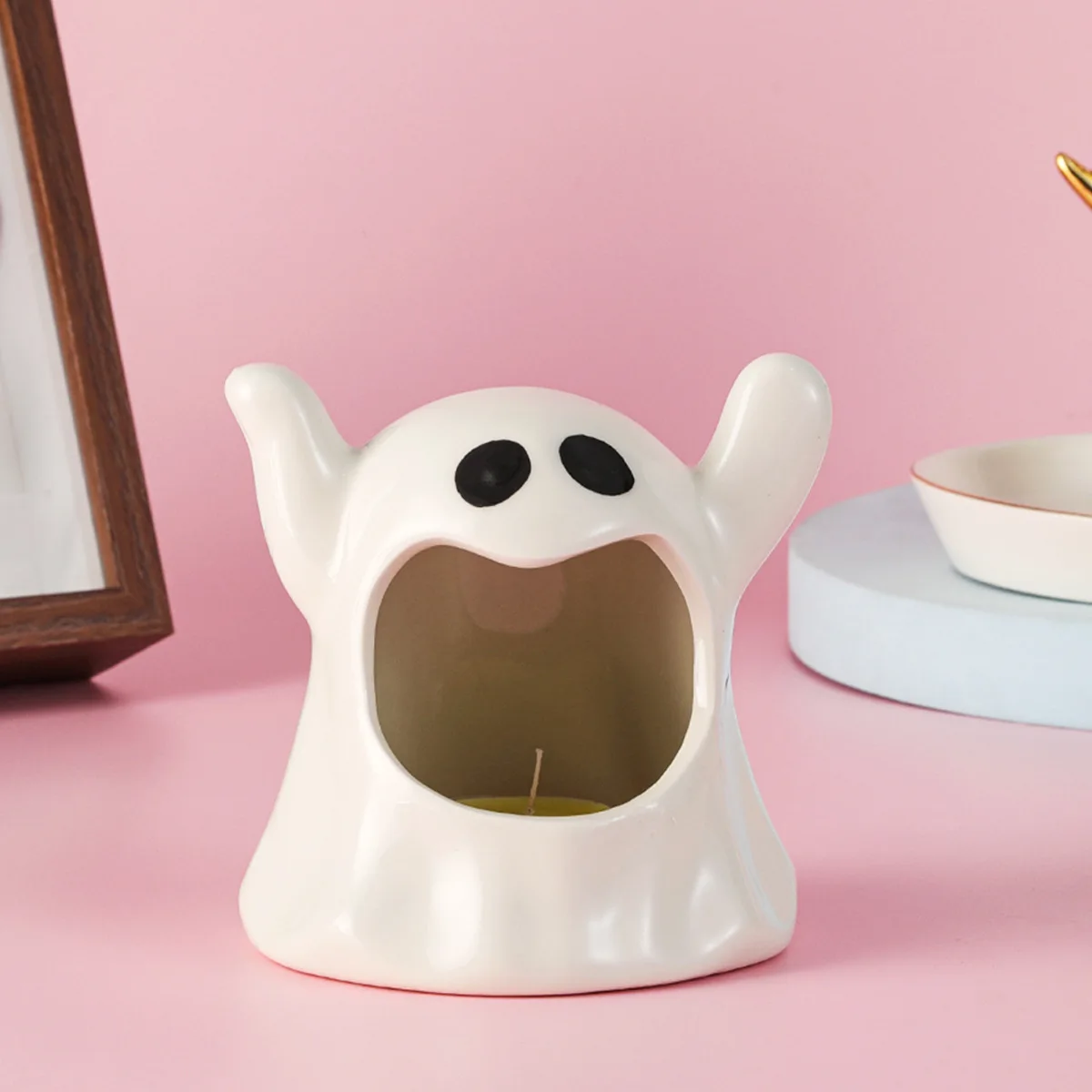 (Wholesale) Hot Selling Creative Resin Halloween Ghost ashtray For Home Decoration