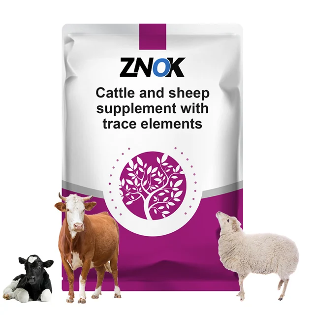 Additive for cattle and sheep feed supplementing calcium and phosphorus trace elements vitamin for growth sheep