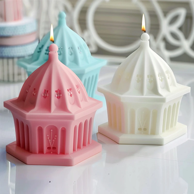 DUMO Customized Classical Architecture Candle Mold European style Castle DIY Handmade Gypsum Silicone Mold Candle