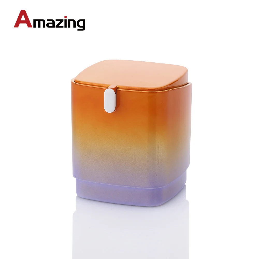 New Designed 50ml Square Lotion Pump Cream Bottle Double Walled Skin Care Packaging with Switch