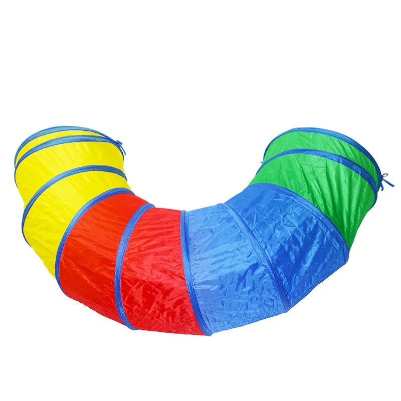 Kids Play Tunnel Tent Colorful Pop up Crawl Toy for Babies or Pet with Breathable Mesh Outdoor Indoor