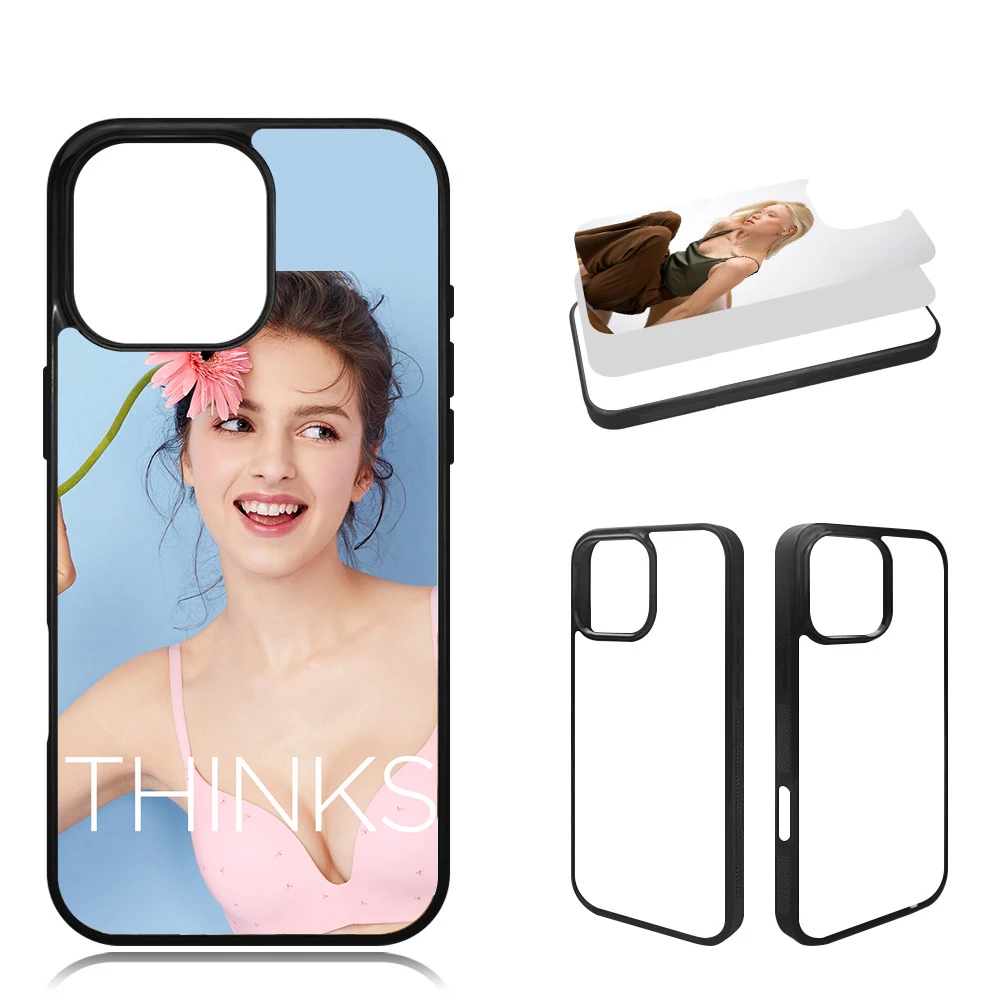 Sublimation Mobile Covers 2D TPU PC Cell Phone Cases Blank Sublimation Phone Case For IPhone 14 15 16 pro  16 plus  16 pro max