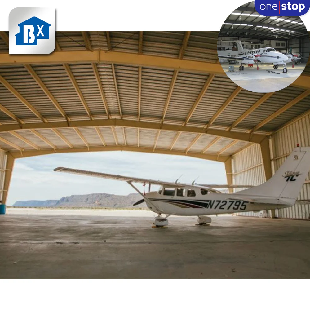 ONE-STOP Service Prefabricated Steel Structure Aircraft Hangars Customizable Prefab Aircraft Hangars for Secure Airplane Storage