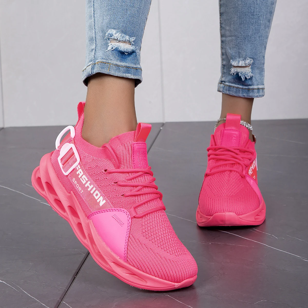 Women Sneakers 2024 Platform Shoes for Women Casual Shoes Lace-Up Breathable Light Woman Running Walking Sport Shoes Tenis