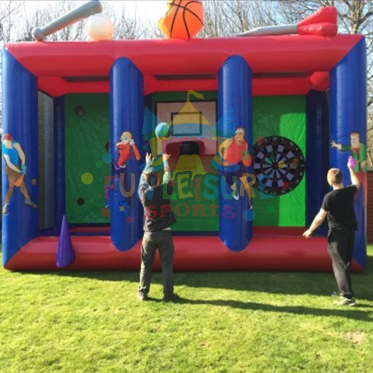 Commercial party sport games outdoor group building or event fun activities inflatable carnival game