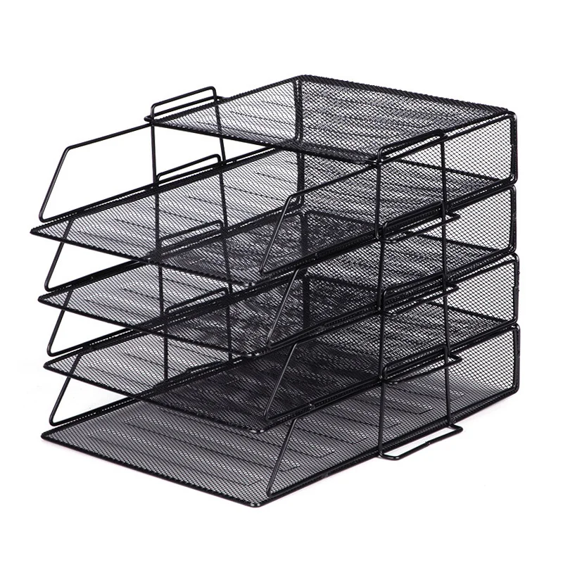 
4-layer stacking frame File storage Office folder storage 