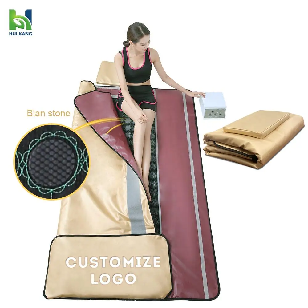 3 Zone Sauna Infrared Bian Stones Blanket For Weight Loss And Detox