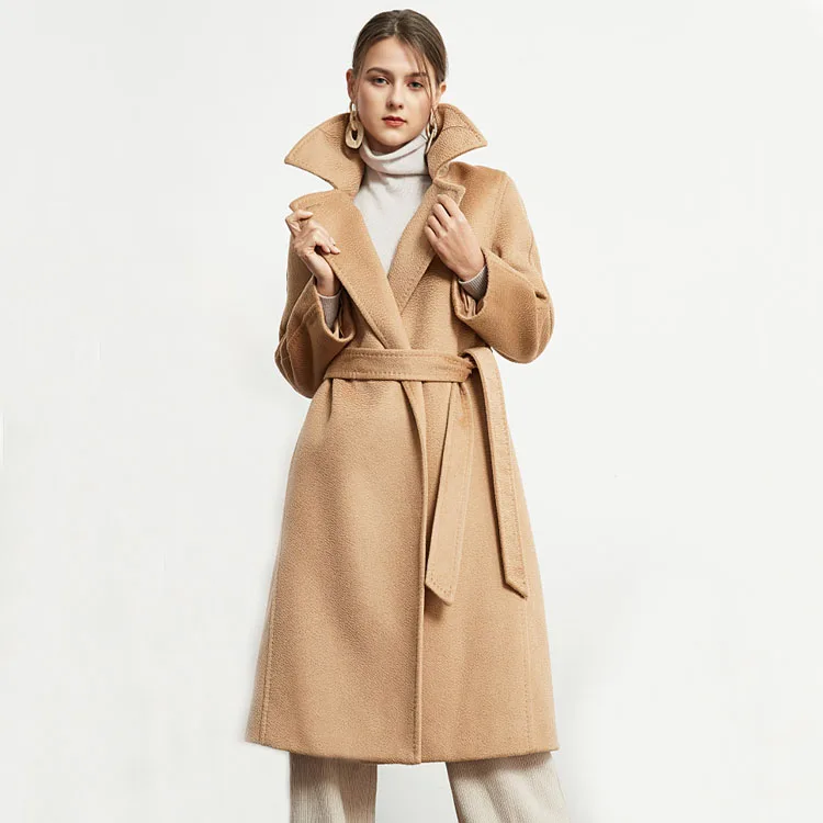 Factory Direct Women Red Wool Lined Coat