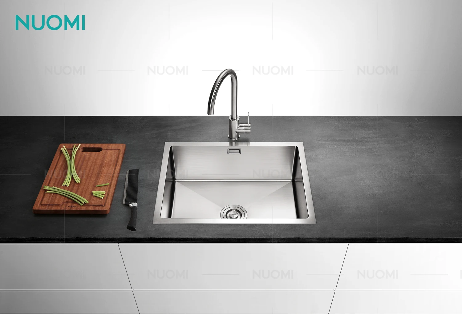 NUOMI CARLOW SERIES Modern 304 Steel Stainless Handmade Kitchen Sink European Kitchen Basin Bowl Multifunctional Kitchen Sink