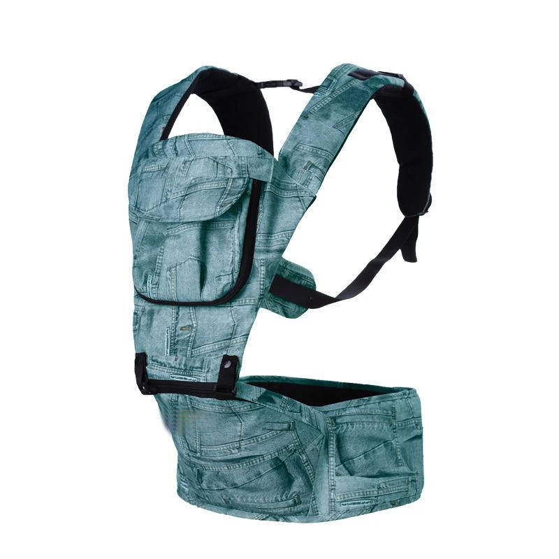 Brightbebe Comfortable Padded Baby Hip Carrier Adjustable Strap Nonslip Waist Stool Breathable Baby Seat Carrier for Newborn