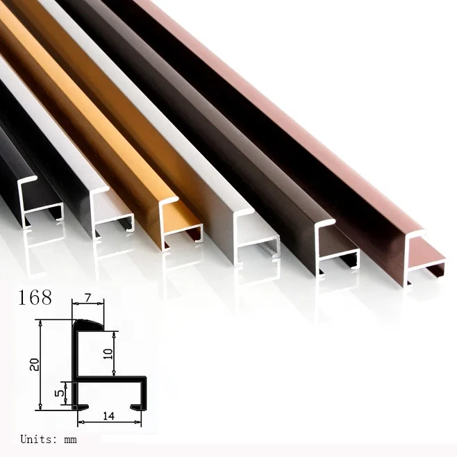 
bulk black gold custom length aluminum metal photo frame moulding anodise profile 