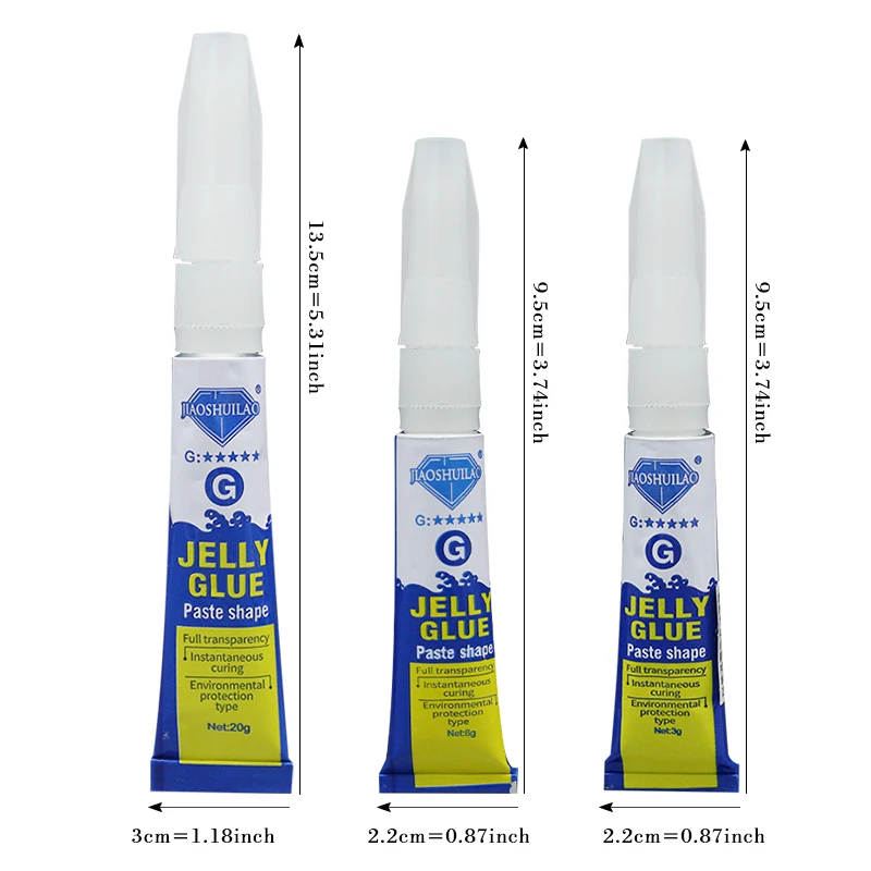 Universal Glue Transparent Quick-Drying Glue For Plastic Leather Craft DIY Use Nail Gule-Jiaoshuilao JELLY Glue 20g