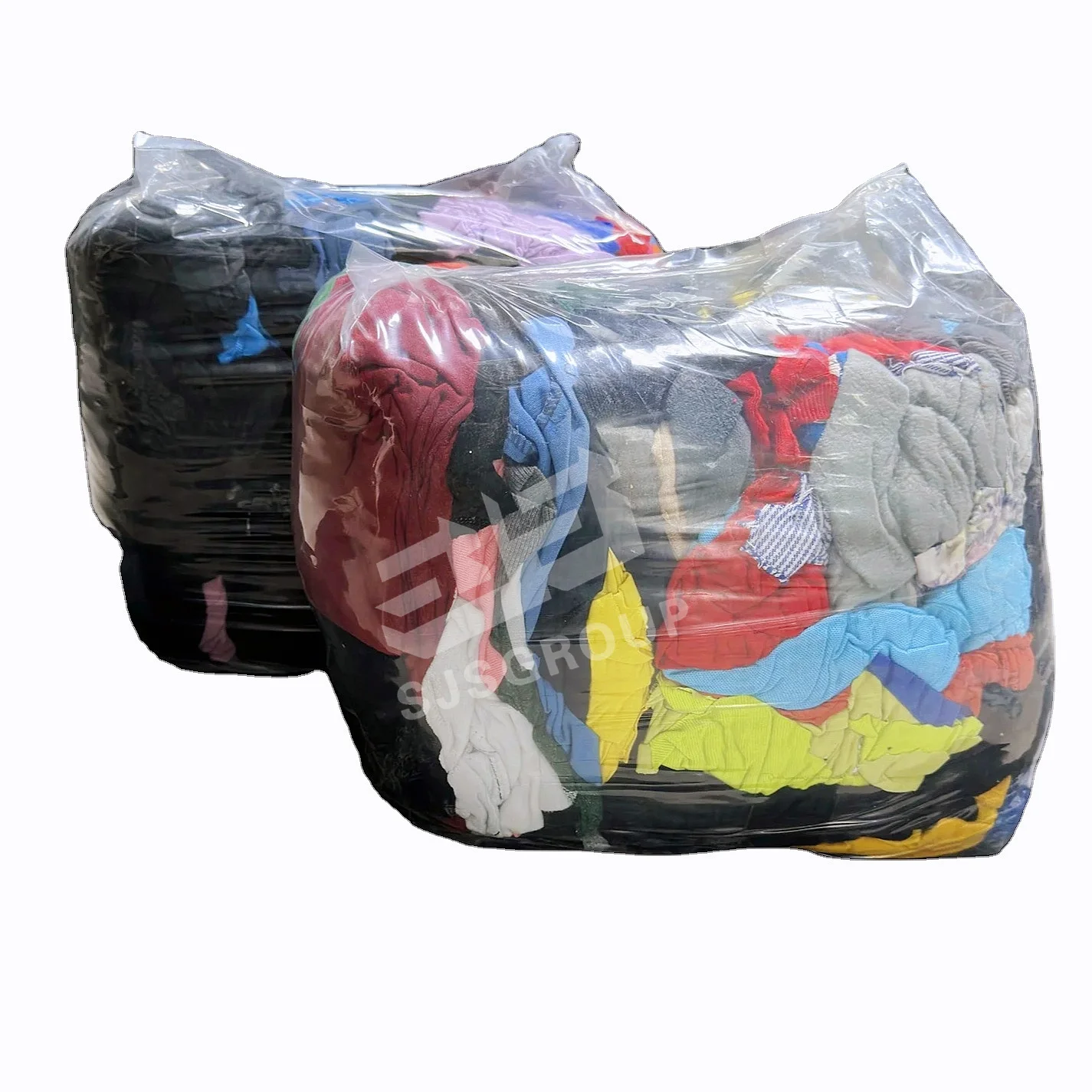 IMPA 232909 mixed color cotton mutilated t-shirt rags 0.5-400KG Bale machine wiping rags for machine Cleaning Rags