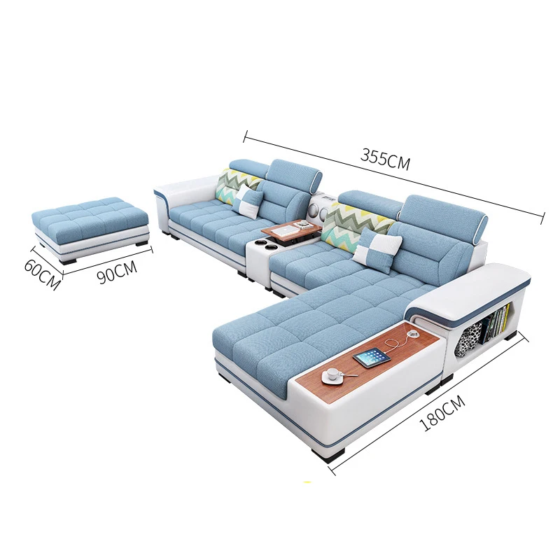 Factory direct sale modernos modern small multifunction massage living room furniture sets sofa
