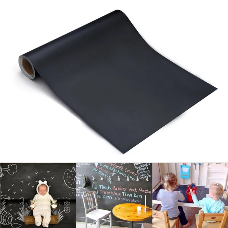 Детская черная доска для рисования клейкая магнитная сухого стирания белая наклейка на