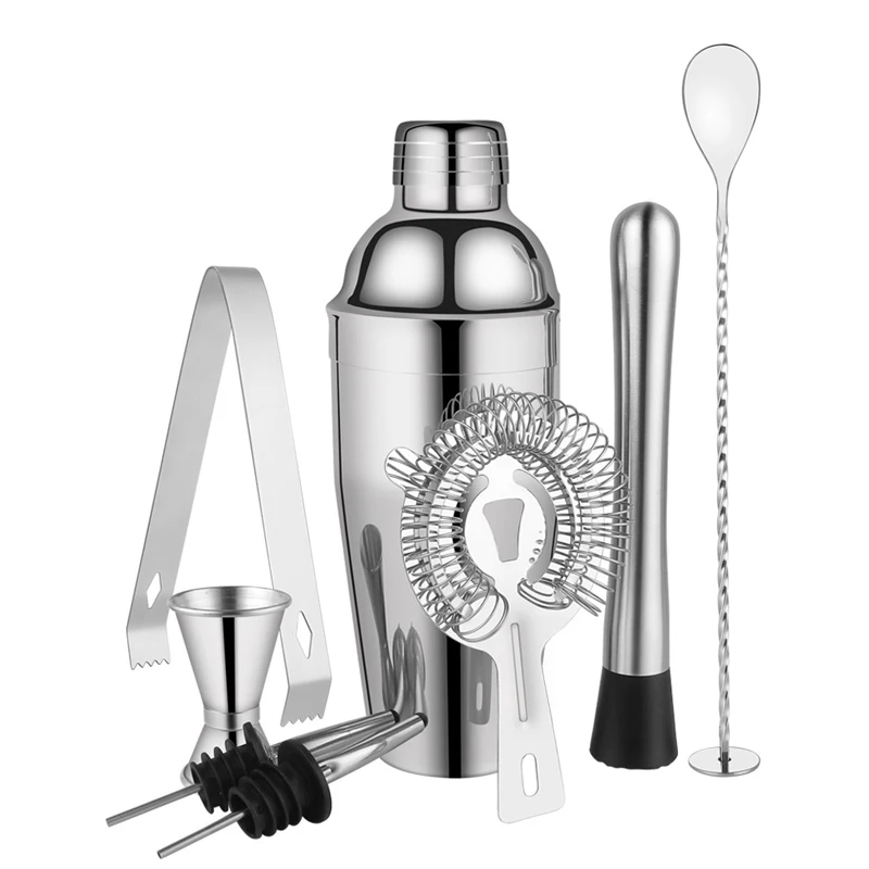 Stainless Steel Bar Tools Bartender Kit Cocktail Shaker Set