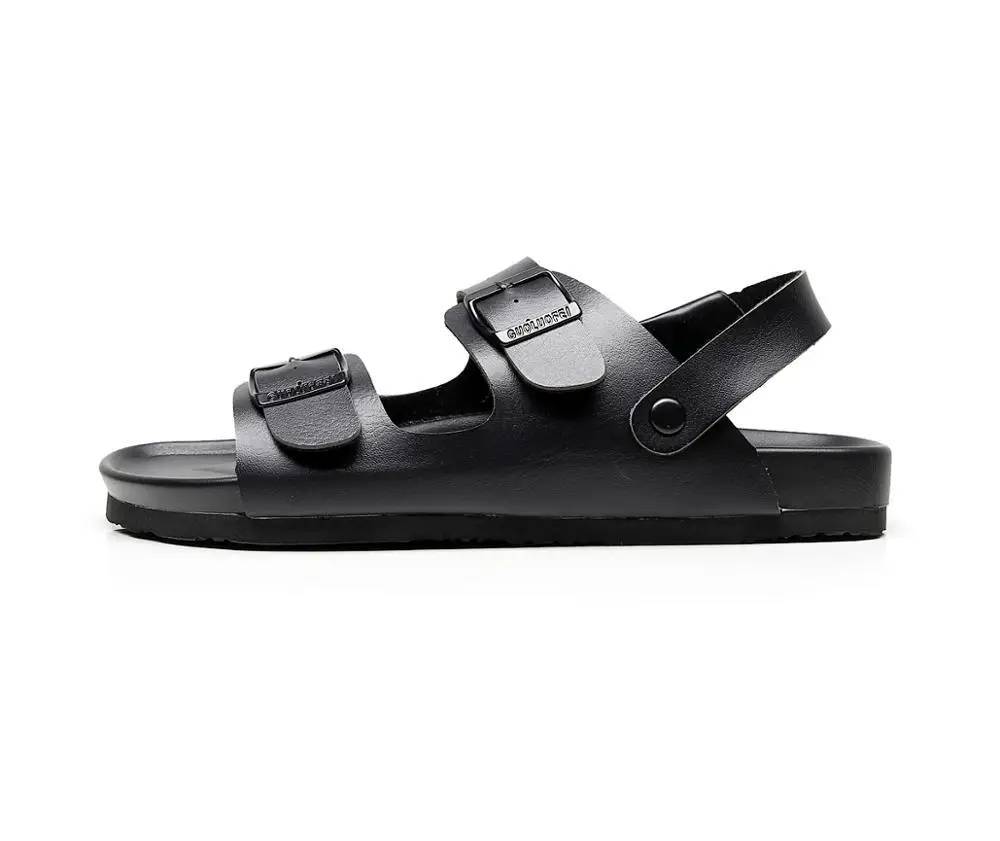 Мужские Нескользящие шлепанцы, тканевые, а-силуэт, с двумя ремешками, модные сандалии