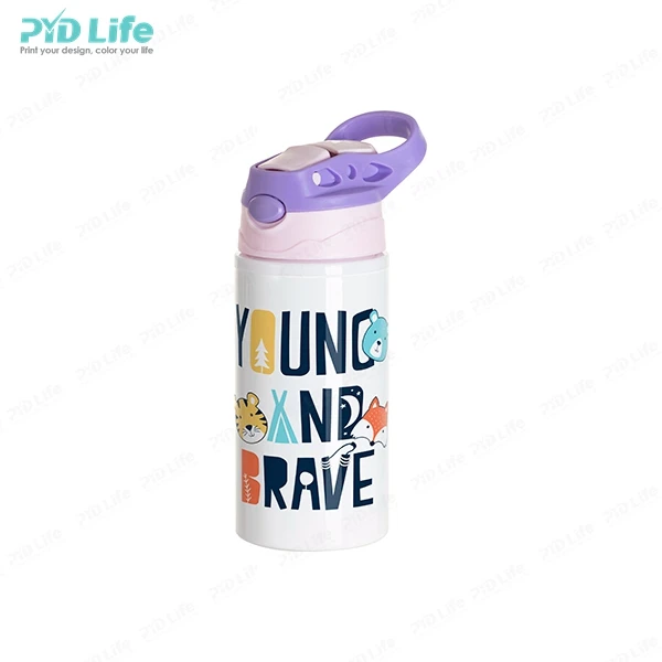 PYD Life Custom 17 oz 500 ml Blank Sippy Cups Sublimation Tumblers Kids Aluminum Baby Water Bottle for Kids