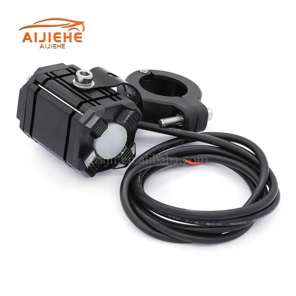 12-80V Auxiliary Headlight For Motorcycle LED Lights Lamp Additional Spotlights Electric Motorcycle Pitbike Drity Bike Fog Light